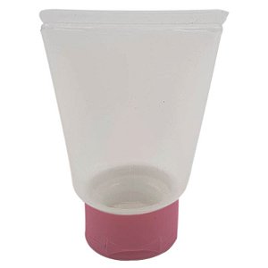 Bisnaga plástica rosa bebe para lembrancinha de 30 ml