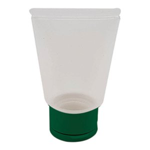 Bisnaga plástica verde para lembrancinha de 30 ml