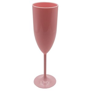 Taça champanhe acrílica rosa bebê