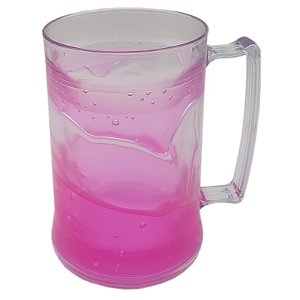 Caneca gel cor rosa congelante acrílico (P/ Transfer)