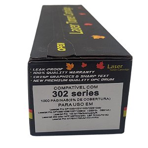 Toner laser amarelo cartridge compatível com 302