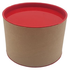Tubo lata de papelão 7x10 vermelho