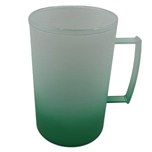 Caneca chopp jateada verde bandeira 500 ml