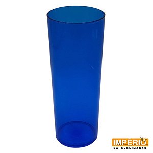Copo Long Drink Translúcido Azul Bic