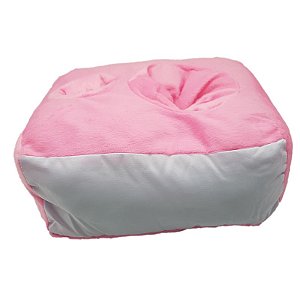 Almofada de Pelúcia 30x25 Rosa Bebê Porta Balde de Pipoca e Copo para Sublimação