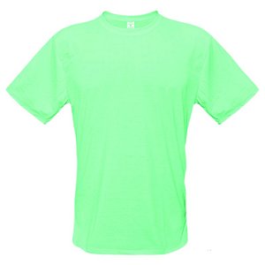 Camiseta verde claro 100% poliéster do p ao gg1