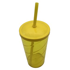 Copo twister translucido amarelo 500ml