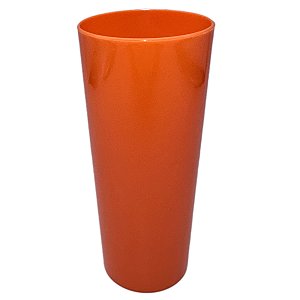 Copo Liso Laranja Florescente Leitoso 350ml