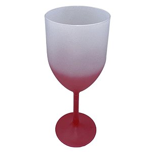 Taça de Vinho Jateado Vermelho