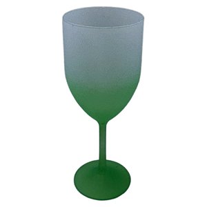 Taça de Vinho Jateado Verde Neon
