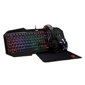 Kit Gamer Teclado+Mouse+Fone+Mousepad Eg50 Evolut