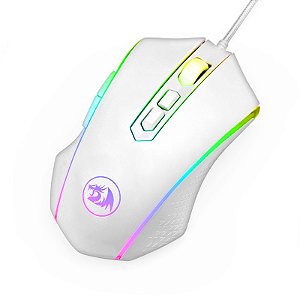 Mouse Gamer Redragon Memeanlion Lunar White 10000 DPI RGB M710W-RGB
