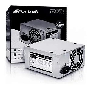 Fonte ATX Fortrek 200W RMS S/Cabo 20+ AP