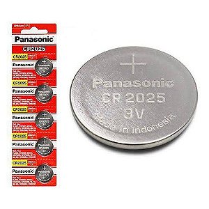 Pilha Moeda Panasonic Cartela C/5 Bateria Cr 2025 3v Lithium