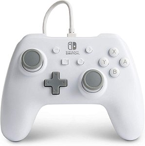 Controle Power-A Wired White P/ Nintendo Switch e PC