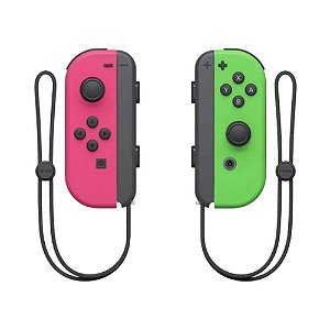 Controle Sem Fio Nintendo Switch Joy-Con l/r Rosa/Verde