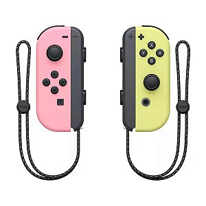 Controle Nintendo Joy Con Rosa e Amarelo Nintendo Switch