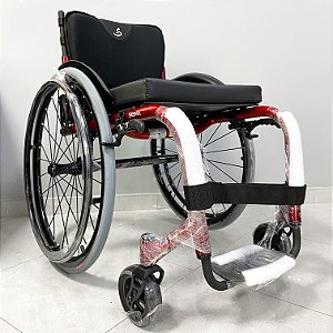 Cadeira de Rodas Monobloco Sigma Smart Vermelho c/ Preto Promoção