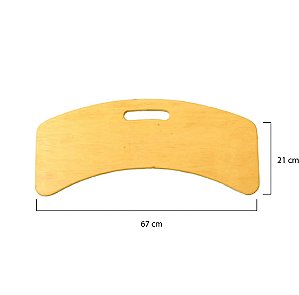 Tábua/ Prancha de Transferência de Madeira Curvada 120kg - Longevitech