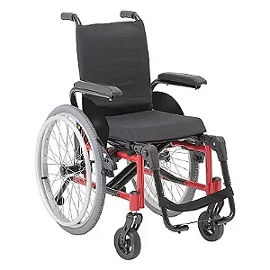 Cadeira de Rodas Infantil Mini K Pediátrica Alumínio Ortobrás - Cor: Vermelho