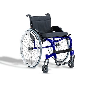 Cadeira De Rodas Monobloco Ativa Modelo Star Lite Ortobras - Cor: Azul