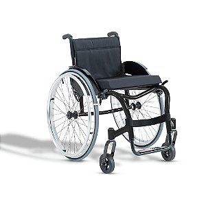Cadeira De Rodas Monobloco Ativa Modelo Star Lite Ortobras - Cor: Preto