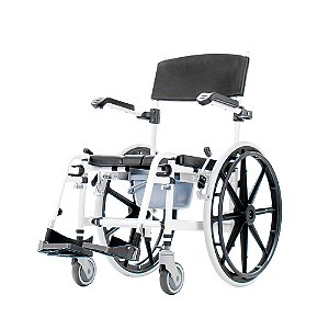 Cadeira de Banho e Higiene em Alumínio com Rodas Grandes Evo by Mobility
