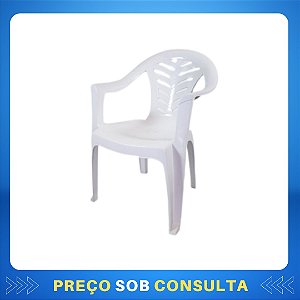 Poltrona Tambaú Branca Plastex