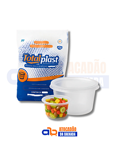 Kit Pote Redondo 250ml Totalplast c/24un