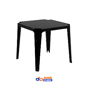 Mesa de Plástico Inovar 70x70cm Preta - TopMil