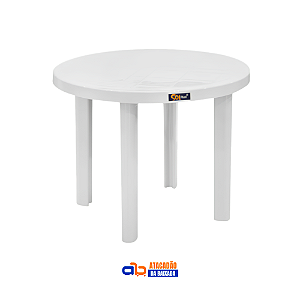 Mesa Redonda Marceneiro Branca - Solplast - 90cm