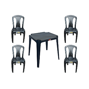 JOGO DE CADEIRA INOVAR (4 CADEIRA SAUIPE + MESA)