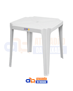 Mesa Plástica 70x70 Coruripe Branca Solplast
