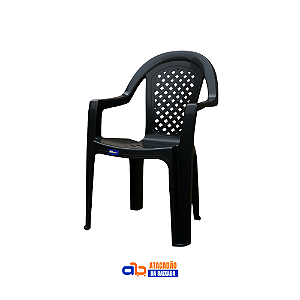 Poltrona Jacarecica Preta 152kg - Solplast