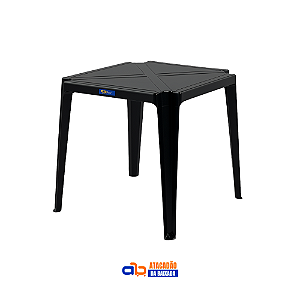 Mesa Coruripe Preta 70x70cm - Solplast