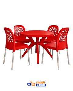 Jogo Deluxe ( 1 Mesa + 4 Cadeiras)