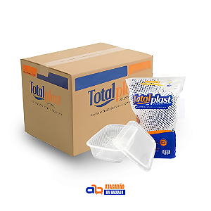 Caixa de Kit Pote Retangular 500ml Totalplast - c/ 144 Unidades