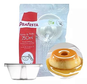 FORMA DE PUDIM C/SOBRETAMPA PRAFESTA - 250ML - C/20