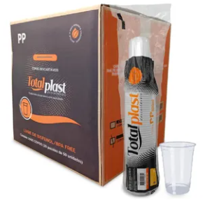 CAIXA DE COPO DE 200ML PP TRANSPARENTE TOTALPLAST