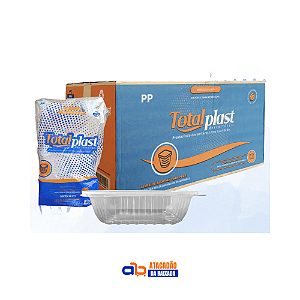 Caixa Kit Pote Retangular 750ml Totalplast - c/ 144 unidades