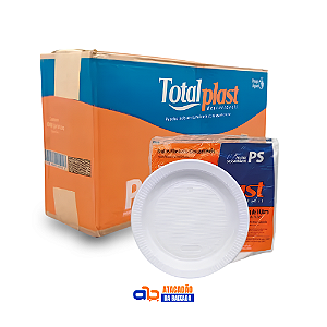 Caixa de Pratos Rasos 15cm - Totalplast - c/ 1000 Pratos
