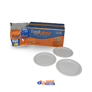 Caixa de Pratos Rasos PS 21cm - Totalplast - 500 Pratos