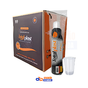 Caixa de Copos PP Transparente 400ml - Totalplast c/ 1000 copos