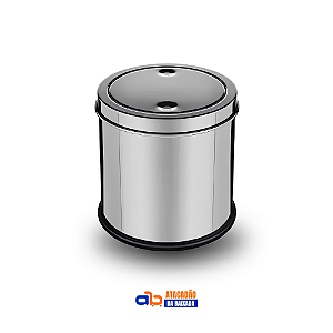 Lixeira de Inox com Tampa Basculante 9 Litros - Napoles
