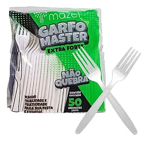 Garfo Master Extra Forte Branco - 50 unidades