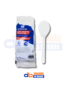 Colher Master Branco Ultra - 50 Unidades