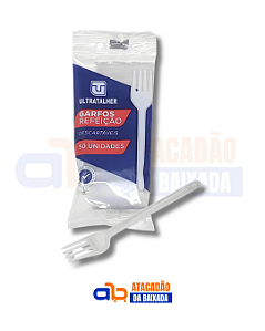Garfo Cristal Refeição Ultra - 50 Unidade