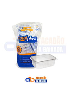 Kit Pote Retangular Totalplast 500ml - 24 Unidades