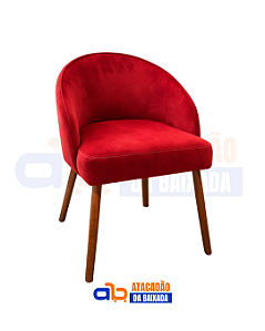 Poltrona Acolchoada Camurça Slim Arrais