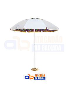 Guarda Sol Capri Poliester 2,40m Articulado Silver - Bel